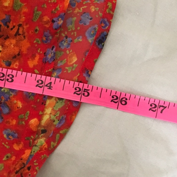 F21 Forever 21 Cap Sleeve Floral Top S - Picture 4 of 4